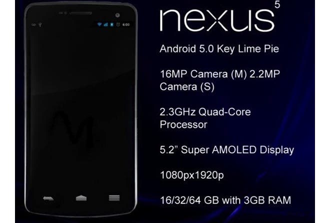 Google Nexus 5 Render Specifications Leaked?! : Gizchina.