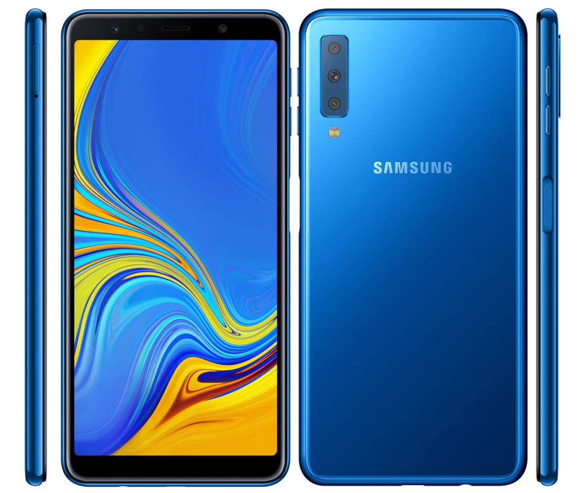 samsung galaxy a7 2018 with side