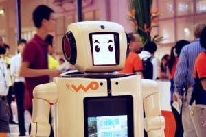 china unicom,chinese robot,waiter robot china
