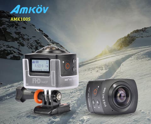 amkov amk100s 360 degree action camera