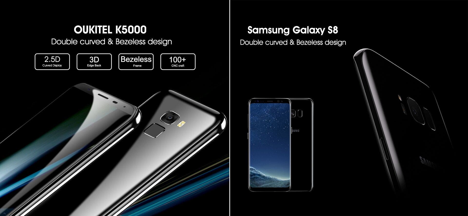 Oukitel K5000 vs Samsung Galaxy S8