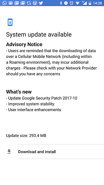 Nokia 8 security patches