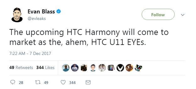 HTC U11 EYEs