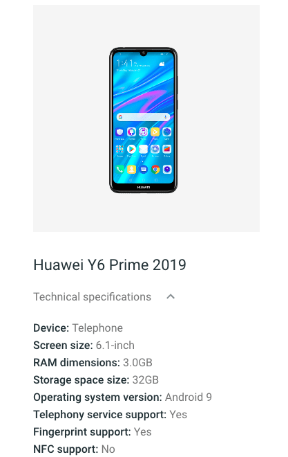 Y6 Prime 2019