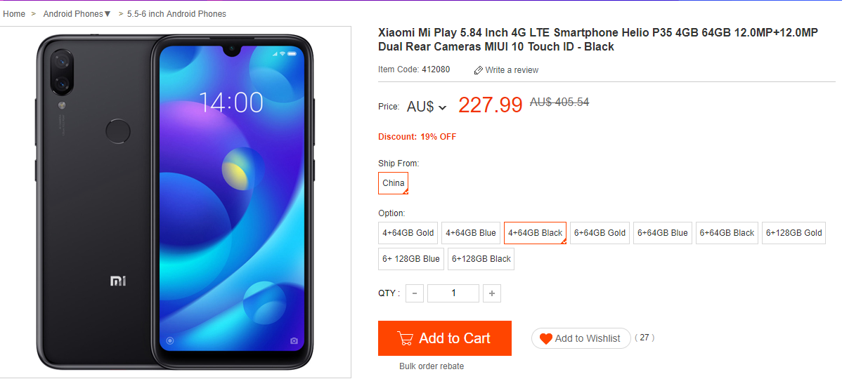 Xiaomi Mi Play Ukraine
