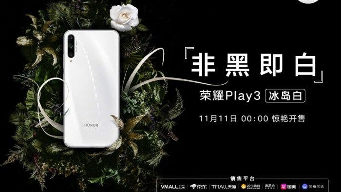 Honor Play 3 Now Available in Icelandic White