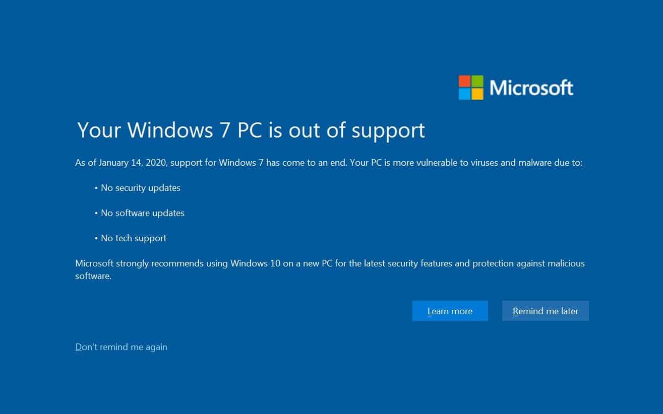 Windows 7 Windows 10 Upgrade