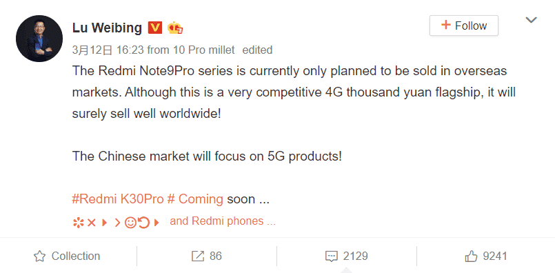 Redmi Note 9 Series