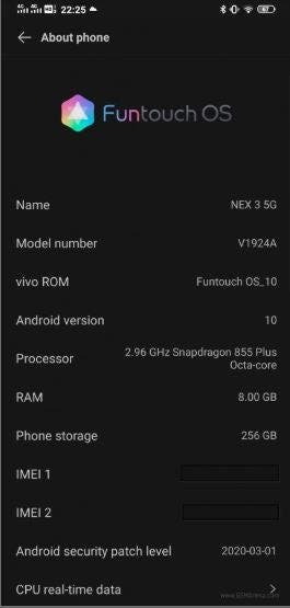 Android 10 for vivo nex 3 5g