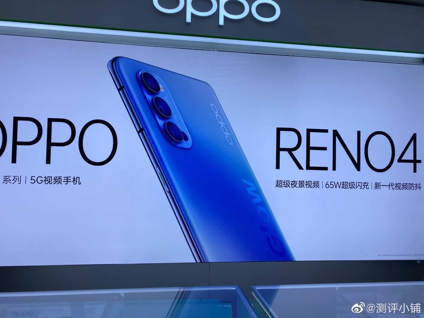 Oppo Reno 4 Banner Shows A Bold Design & Some Specifications Leaked 