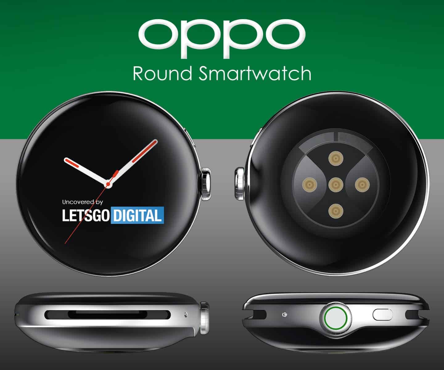 Oppo patent a smartwatch with a round case and 3D curved display