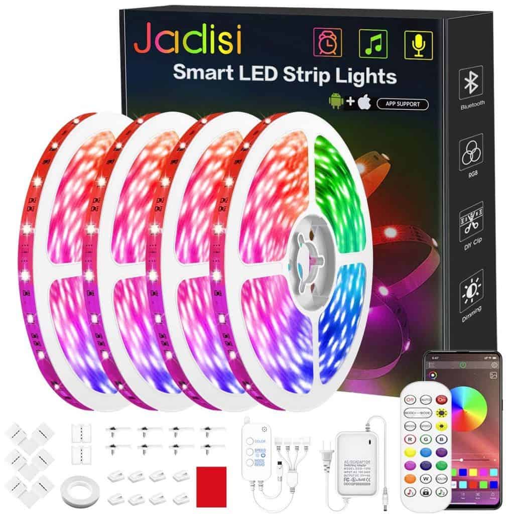 65.6ft Led Strip Lights Jadisi Music Sync RGB Lights Strip Color Changing with App Remote Control LED Lights for Bedroom 