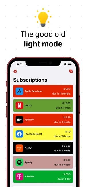 Subscriptions X best free iOS apps