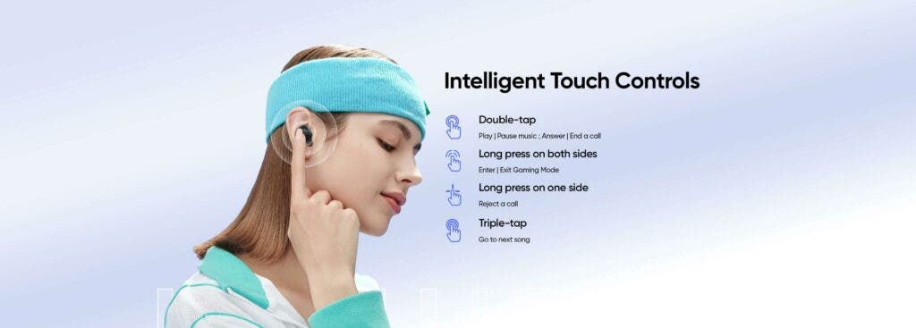 Realme Buds Q2 Neo Touch Controls