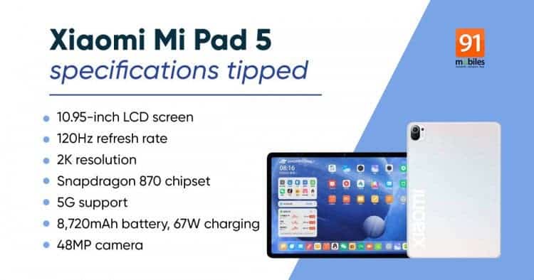 Xiaomi Pad 5 Wi-Fi - Specifications