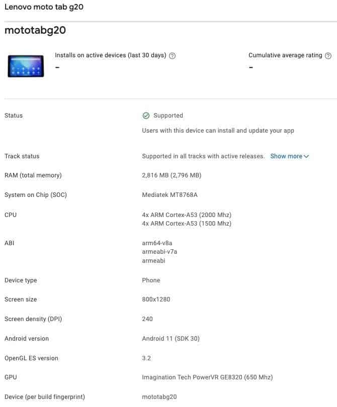 Moto Tab G20 Specifications_2