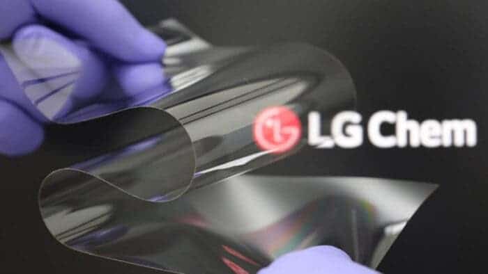 LG foldable display coating material