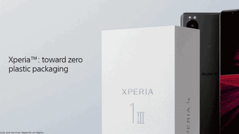 Sony XPeria zero plastic packaging