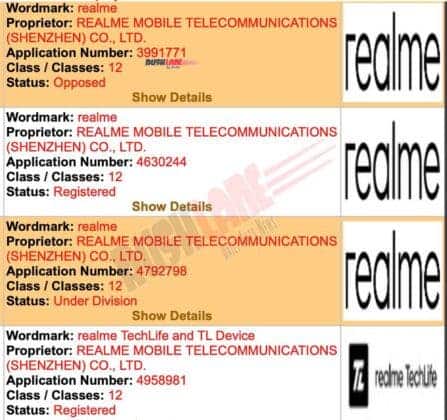 realme electric scooter trademark_1