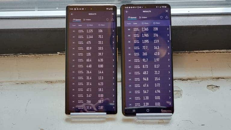 Google Pixel 6 Pro Vs Samsung Galaxy S21 Modem tests