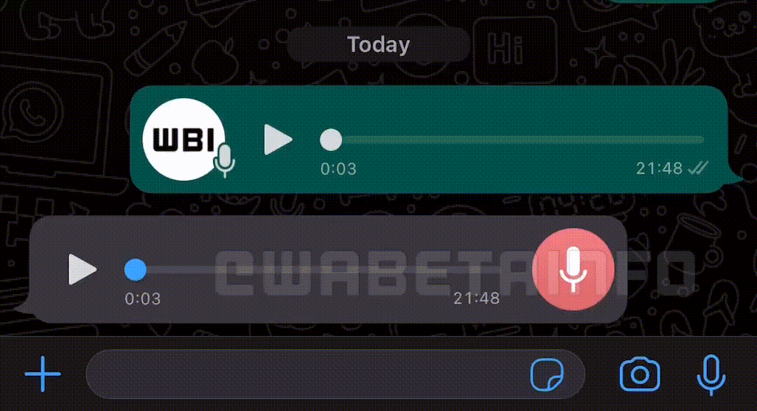 WhatsApp Mensagens de voz nova funcionalidade