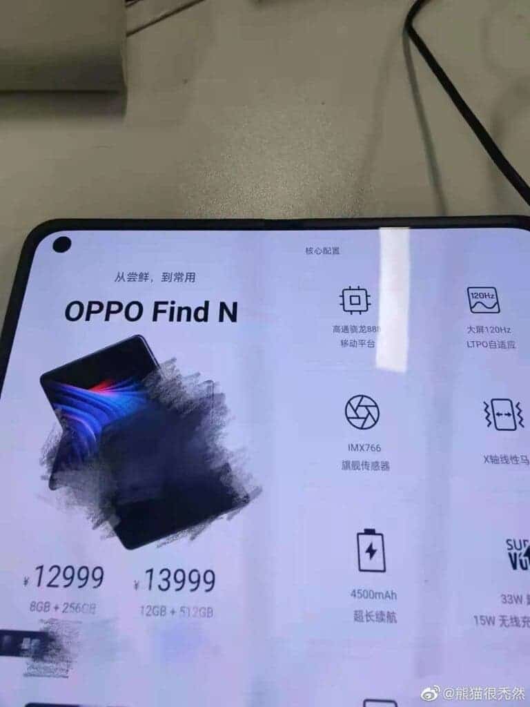 Oppo Find N Foldable Smartphone Price