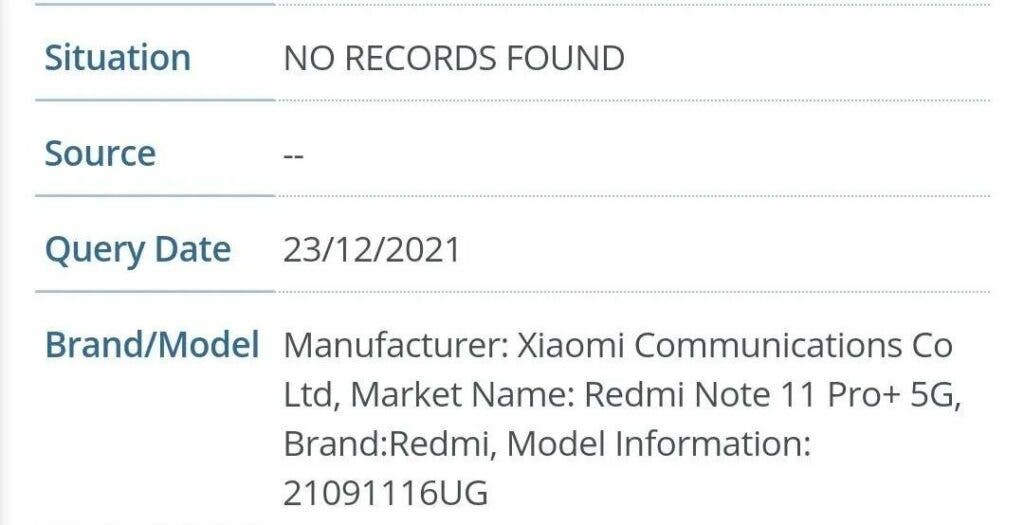 Redmi Note 11 Pro+ FCC_2