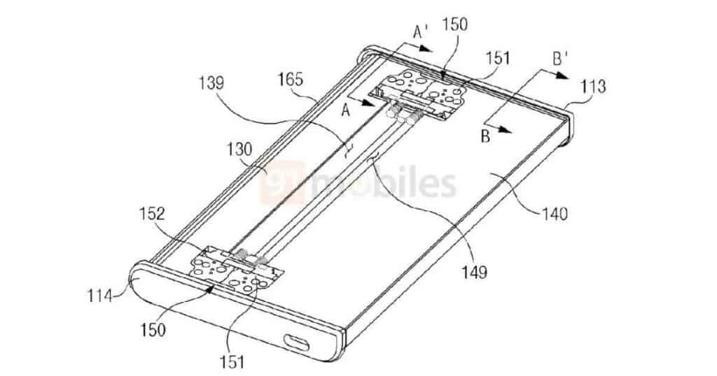 Samsung sliding, foldable display phone patent_5