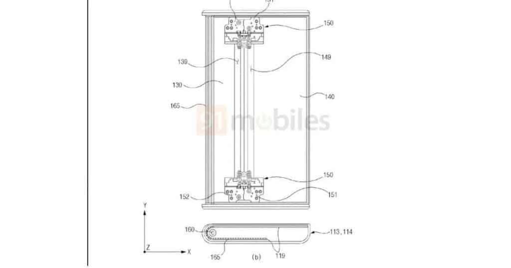 Samsung sliding, foldable display phone patent_6