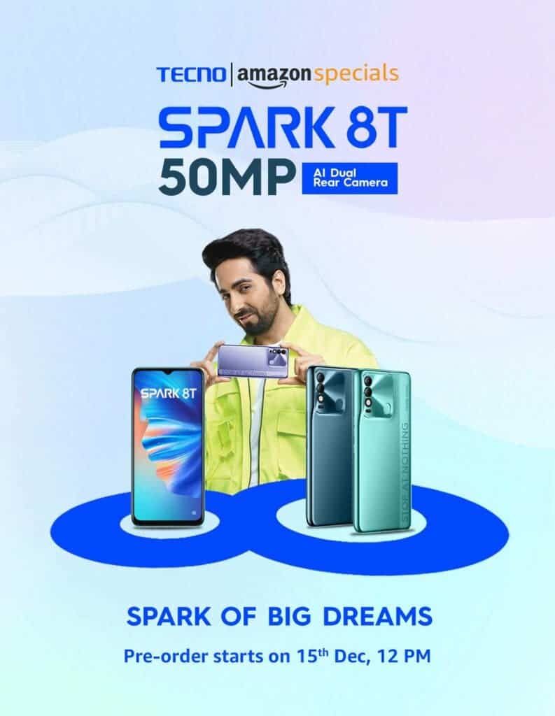 Tecno Spark 8T India launch Ayushmaan Khurana