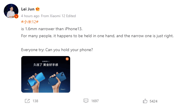 Xiaomi 12 Vs iPhone 13 