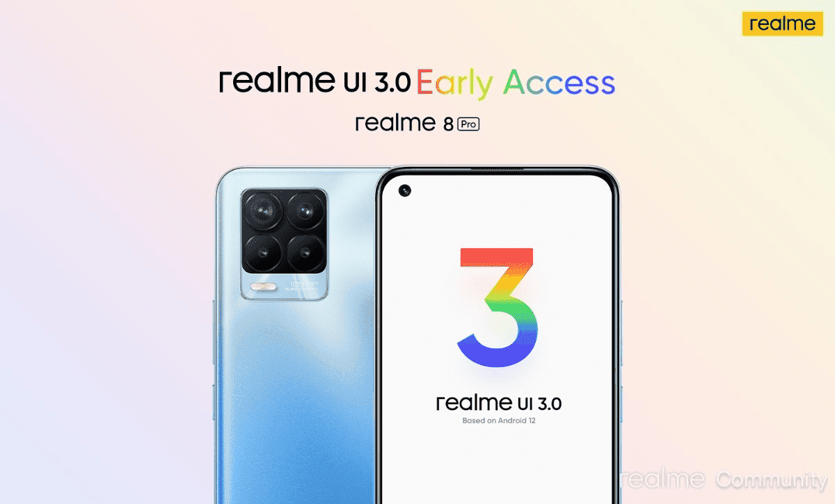 Realme 8 Pro enters Android 12-based Realme UI 3.0 early access