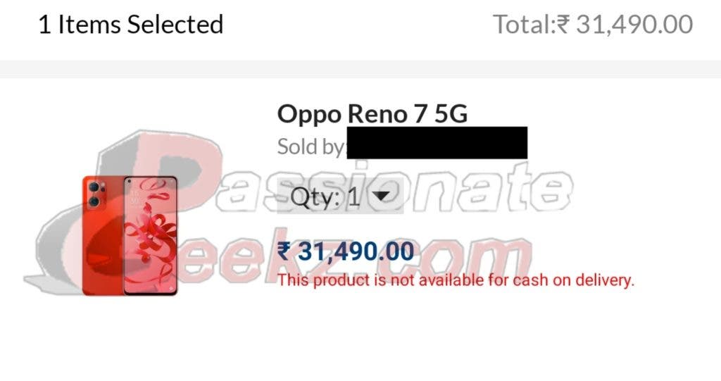 Oppo Reno 7 5G Price in India Retailer Listing