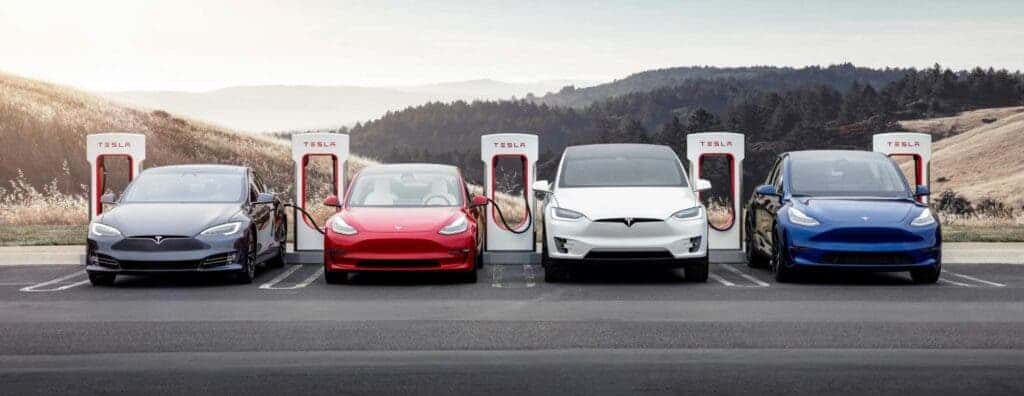 Tesla electric car charging stations