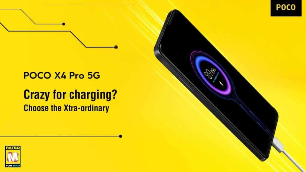 POCO X4 Pro 5G Indian Variant 67W Sonic Charging