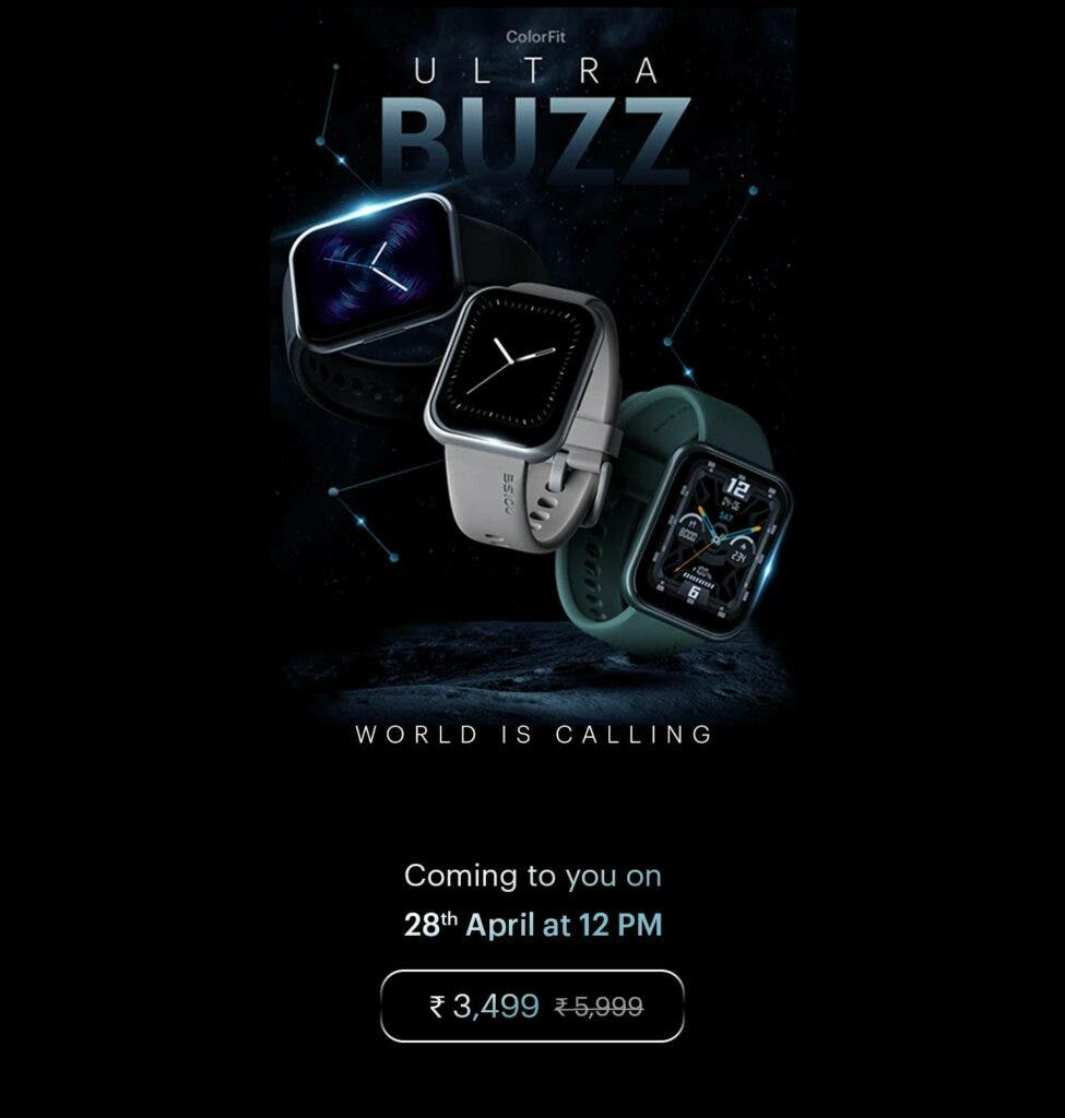 Noise ColorFit Ultra Buzz launched in India Amazon