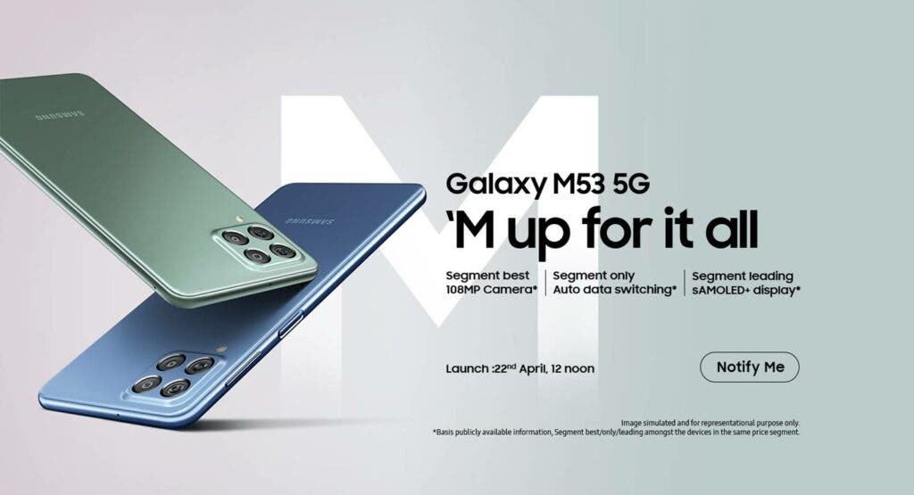 Samsung Galaxy M53 India launch date Amazon India
