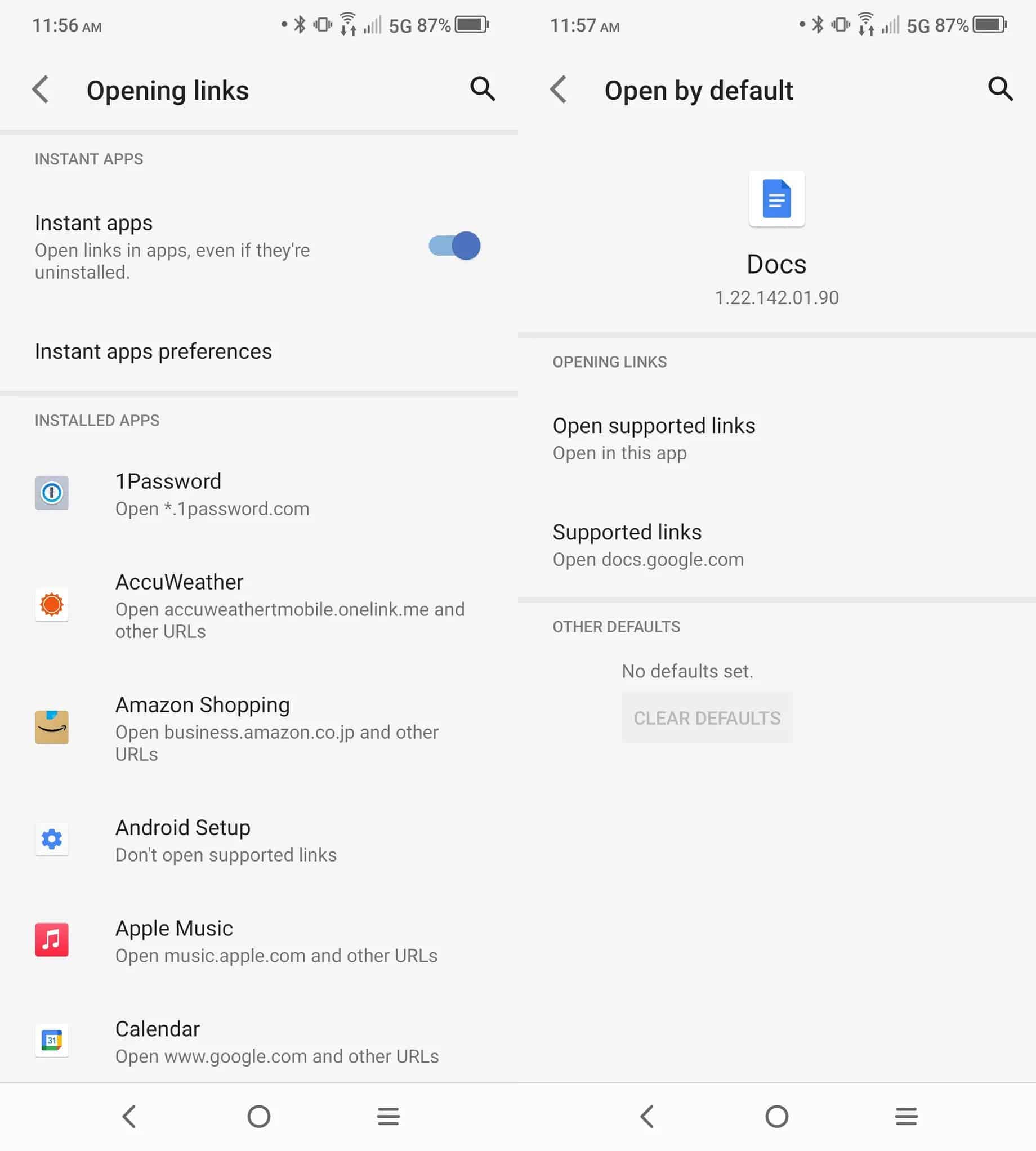 how to changed default Android apps