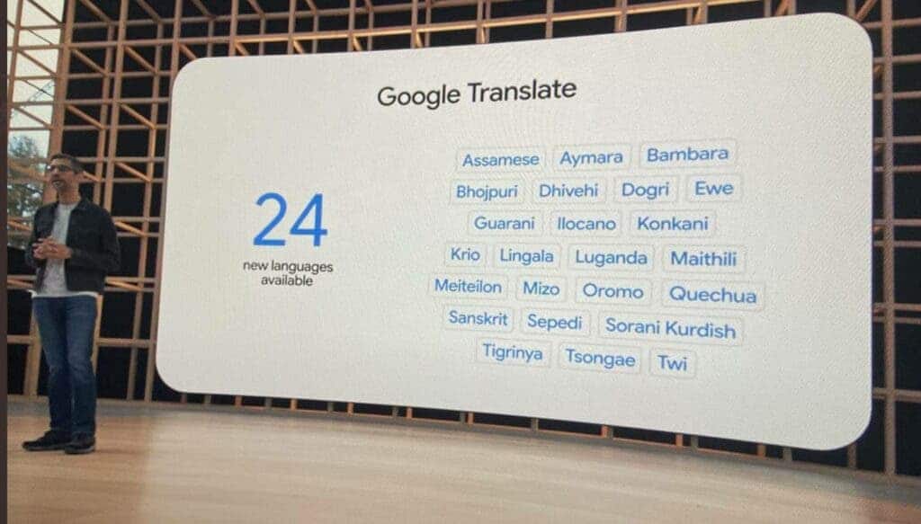 Google Translate 24 new languages