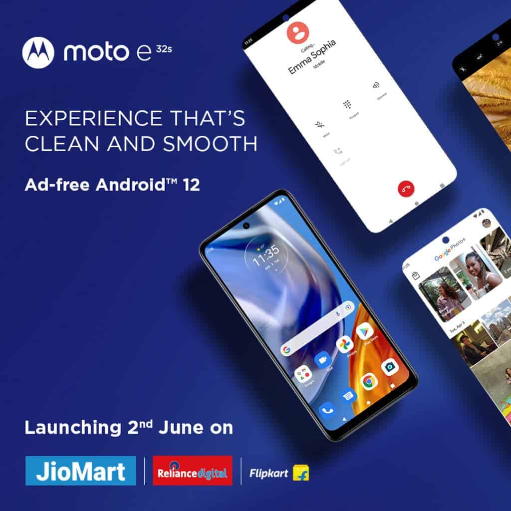 Moto E32s India launch teaser