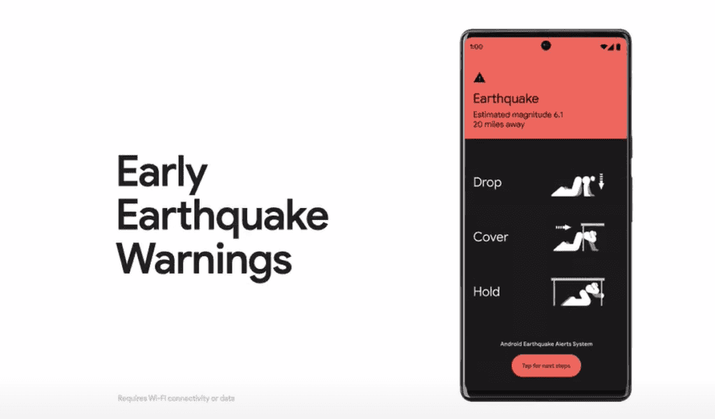 google earthquake warning system
