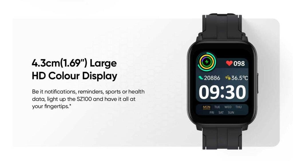 realme TechLife Watch SZ100 display