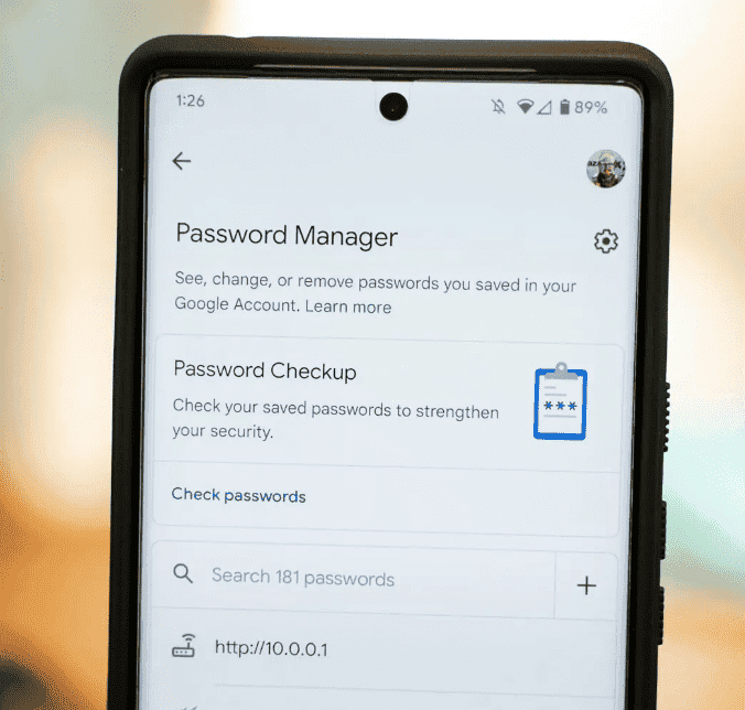 Android feature: add password manager