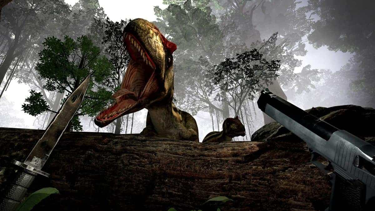 VR AR Headset Allow Discovering The World Of Dinosaurs