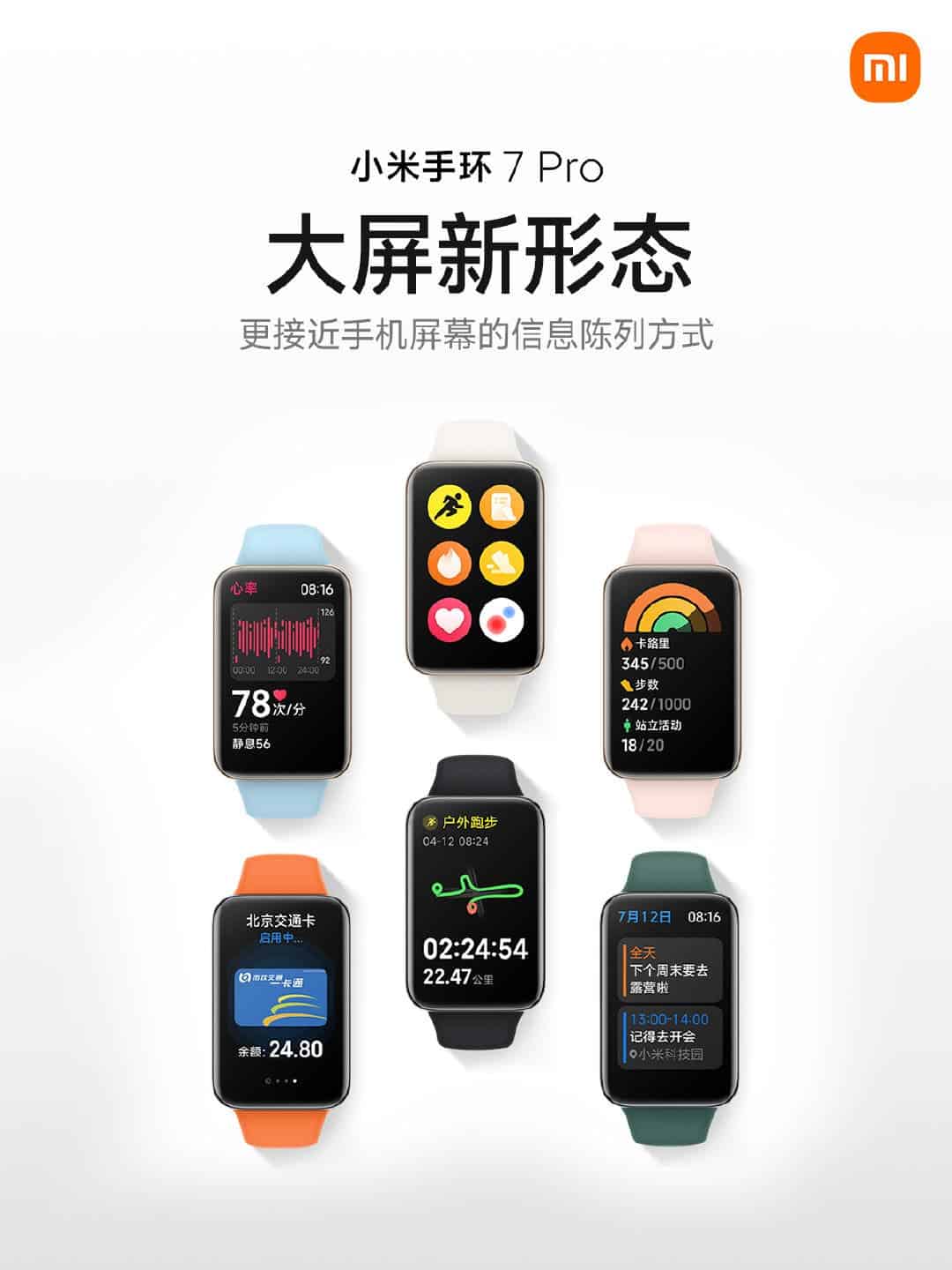 Xiaomi Mi Band 7 Pro watch faces