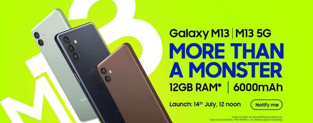 Samsung Galaxy M13, Galaxy M13 5G Amazon India
