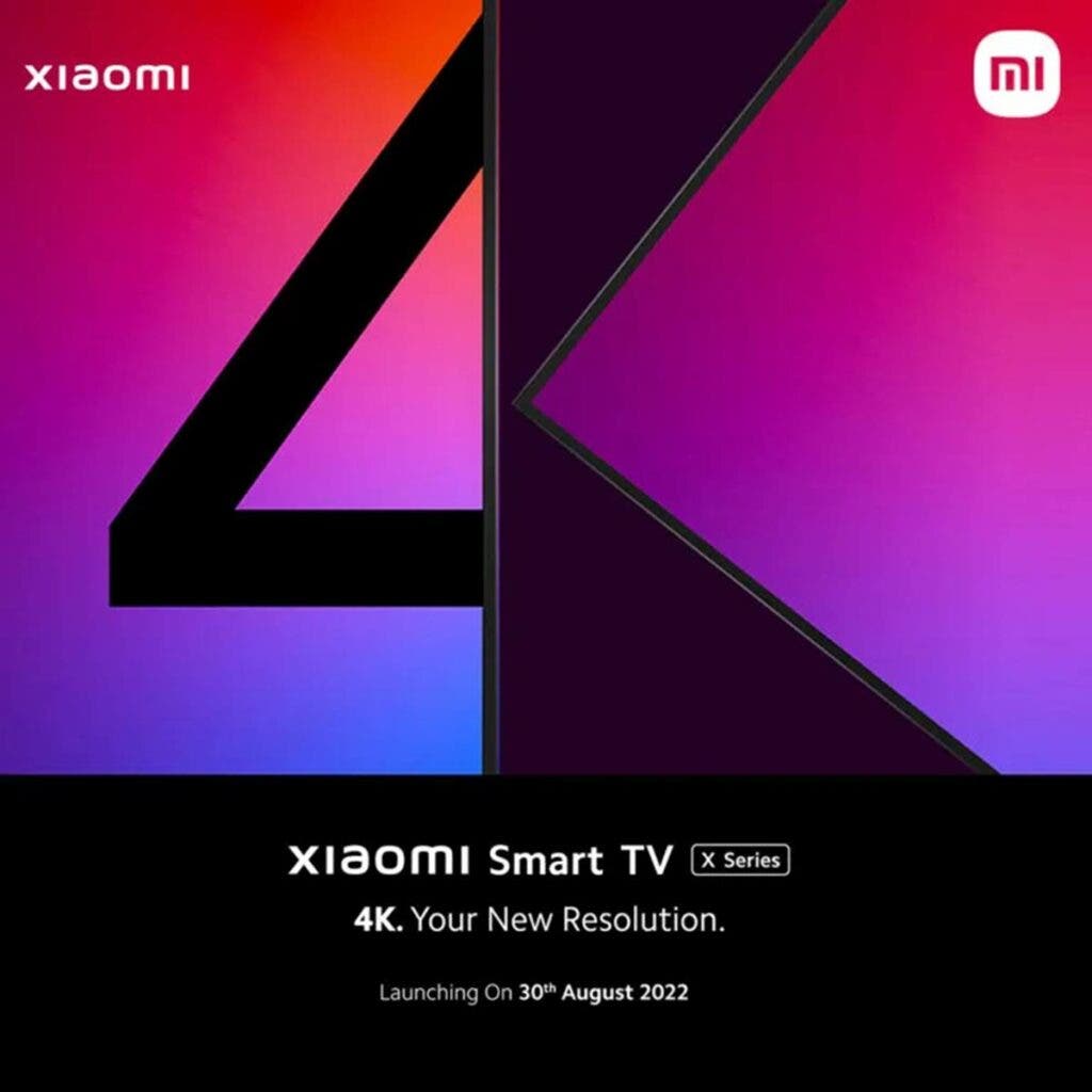 Xiaomi Smart TV X series 4K India launch teaser