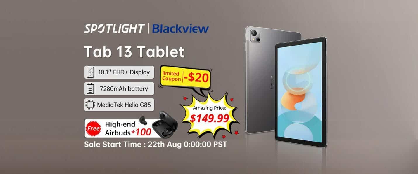 Blackview Tab 13 to Go on Sale Today: at just $149.99 it's a great 