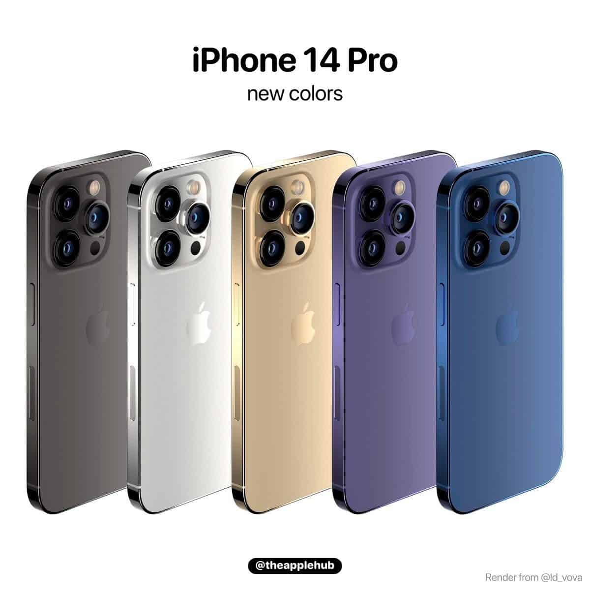 iPhone 14 Pro five colour contrasts which one is your favourite?