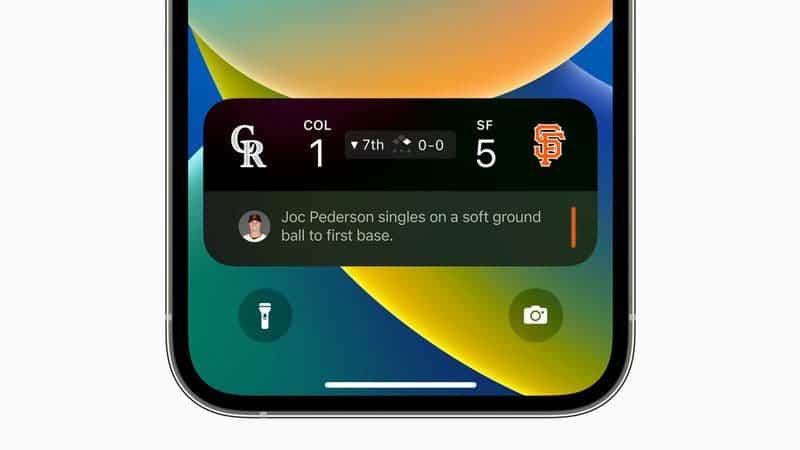 iPhone 14 Pro Smart Island for Live Scores